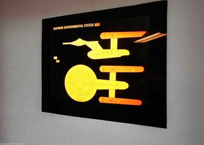 StAr TrEk  prop TOS enterprise  HOLODECK    lcars transparent print EXCELLENT