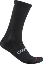 Image of Castelli Como 20 Thermal Cycling Socks Black Bike Cycle Moisture Wicking Comfort