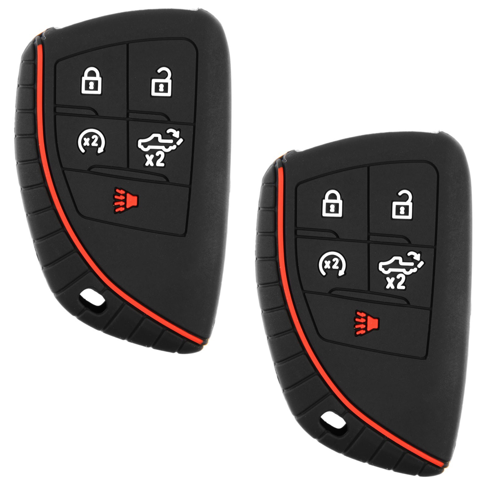 2 Keyless Entry Remote Cover Case Silicon Rubber Skin Jacket For GMC 5b Lift