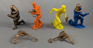 MPC Spacemen Astroforce Accessories Vintage 1950s Space Playset Lot of 12