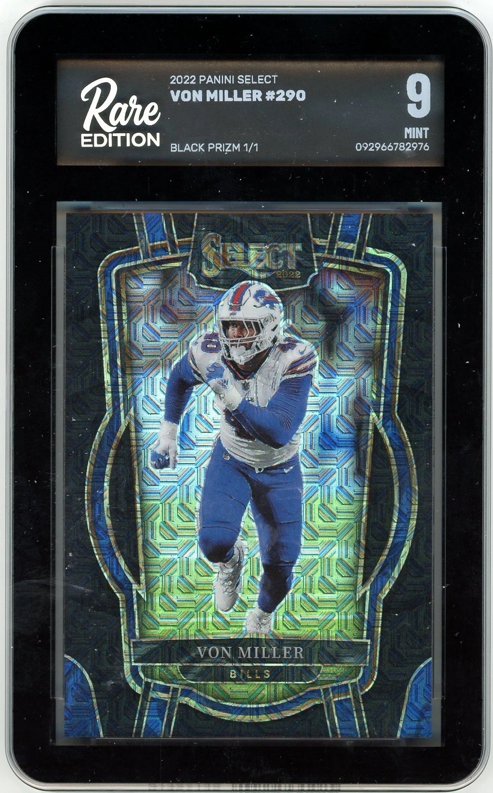 2022 Panini Select - Von Miller Black Finite Prizm True 1/1 Club Level Rare 9