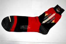 Argyle Socks VTG Silver Knit 40s 50 Deco Red Black Sliced Argyle 10 x 9" NWT