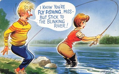 Vintage Bamforth Comic Postcard Fishing Humour 1967 UK - Used
