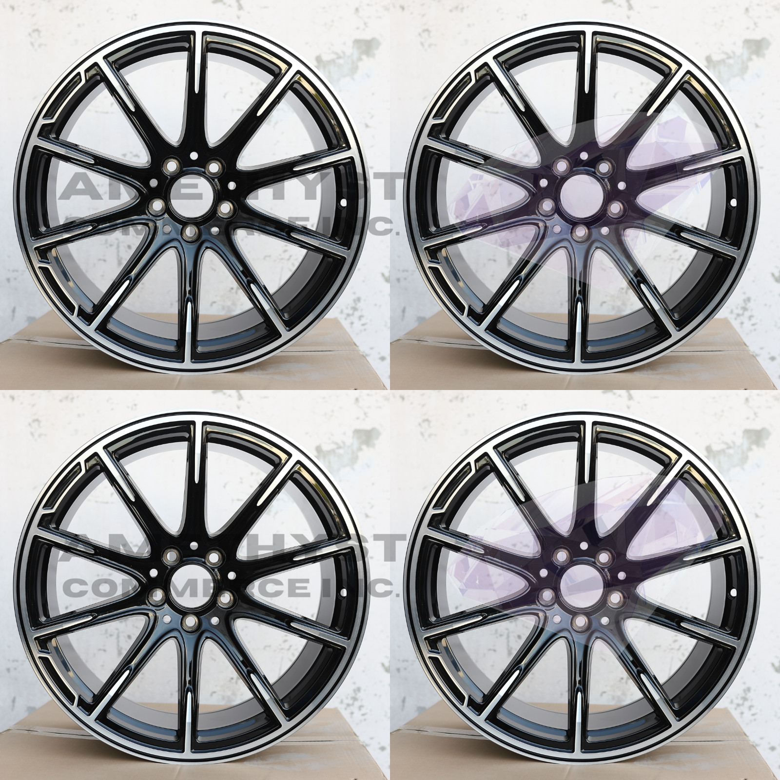 NEW 20 INCH BRABUS STYLE RIMS WHEELS FOR MERCEDES 20X8.5/9.5 +38/+42 5X112
