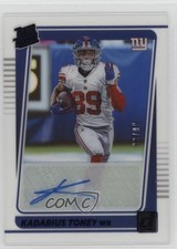 2021 Panini Clearly Donruss Rated Rookie Blue 93/99 Kadarius Toney #65 Auto 6m7