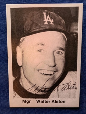 #ad 1975 TCMA All Time Brooklyn Los Angeles Dodgers Walter Alston Auto JSA Pre cert $19.99