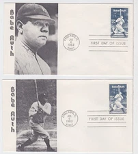 TurtlesTradingPost- Babe Ruth   1983 #2046 FDC- REC  2 Covers