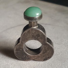 TAXCO 925 Sterling Silver Green Cabochon 1970S NICE BOTTLE. — photo 1
