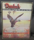 Vintage Duxbak Hunter Clothing Sign Metal Tin 17” x 13.75” Duck Hunting Decor