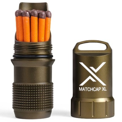 Exotac MATCHCAP XL Waterproof Match and Striker Case - Olive Drab