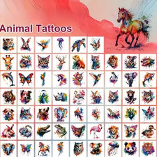 5x 60 Animal Temporary Tattoos 300 Tattoos 8 Cents Per Tattoo