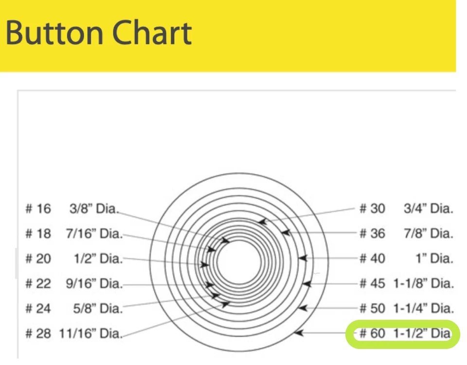 22 ct. Osborne WCM6044WSS Button-Wire Eyes #44 & Soft Shell-Size 60: 1-1/2" dia - Image 3 of 4