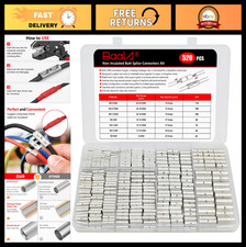 520 PCS Non-Insulated Butt Connectors Kit, 26-8 Gauge Splice Terminals, Marine G