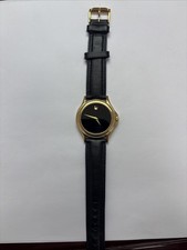 Movado Watch Gold Plated Leather Strap (VERY ...