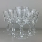 Set Of 6 Waterford Crystal Kenmare Claret Wine Glasses 6" Vintage Ireland