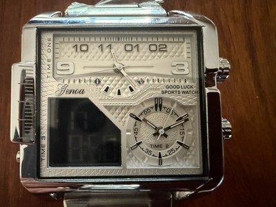 Byron Herren Armbanduhr Silber Neu mit Folie ohne Box Unisex