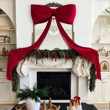1pc Giant Christmas Tree Bow, Large Cloth Bow ChristmasTree,Party & Wedding