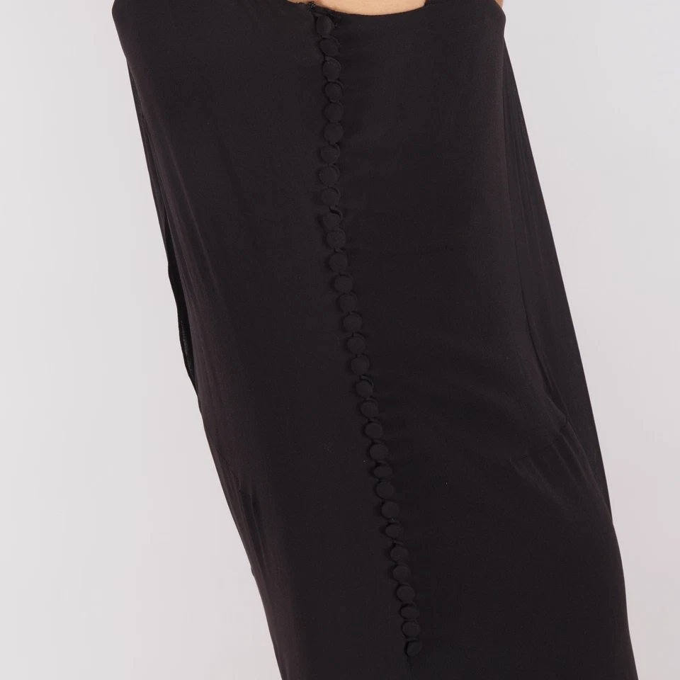 Vestido de cóctel Christian Dior Boutique para mujer negro adornado con seda FR 38/6 Foto 4 de 4