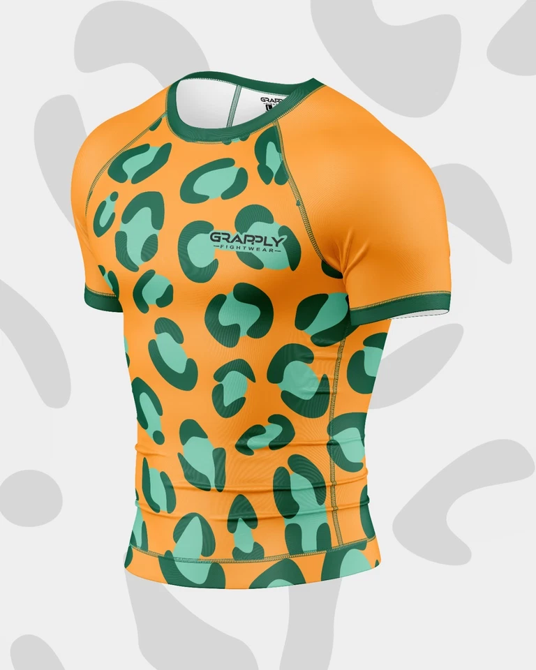 Premium Leopard BJJ Rashguard MMA Training Rashguard Jiujitsu Leopard Rashguard - Image 2 of 4