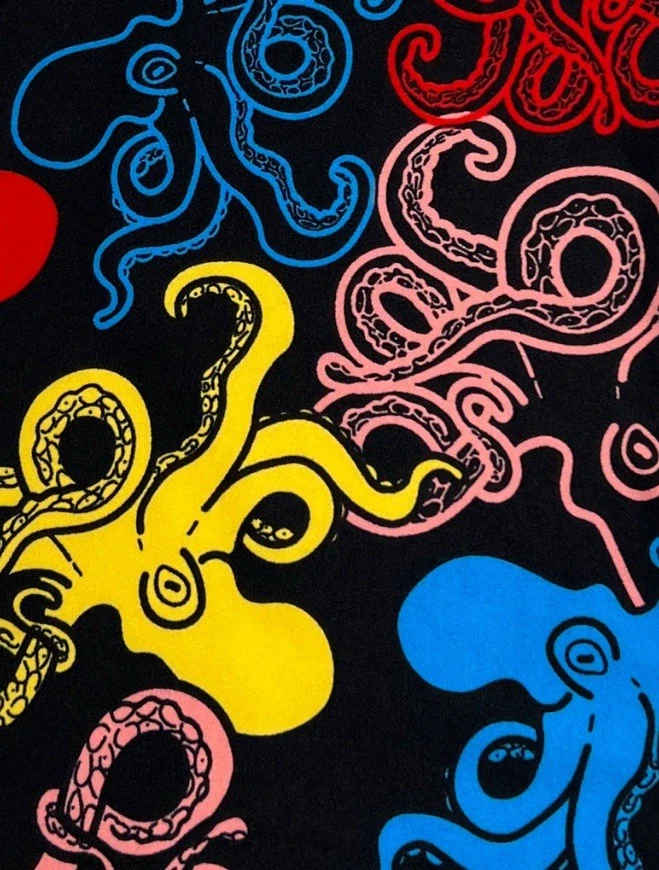 LuLaRoe Leggings TC Alto Curvilíneo NEGRO Animal Náutico PULPO KRAKEN Verano Diversión Foto 2 de 4