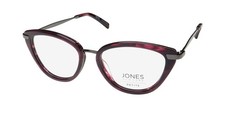 NEW JONES NEW YORK J235 PETITE EYEWEAR PURPLE 49-16-135 CAT EYE FULL-RIM METAL 
