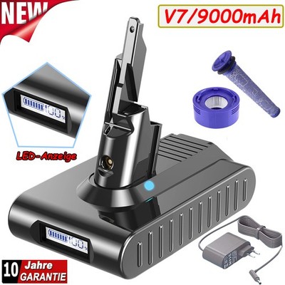 Für Dyson V7 SV11 Original 9,0Ah Akku Animal Motorhead mit LED-Anzeige Ladegerät