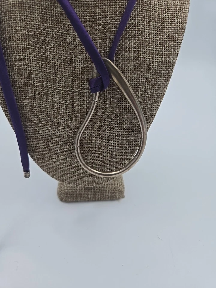 Chamilia Seda Lágrima Medianoche Negro Seda Acorde Collar 30" Dije Soporte Foto 2 de 4