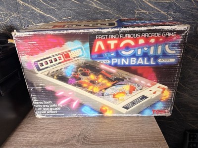 Tomy ATOMIC ARCARDE Flipper Electronic Pinball Vintage 80er Jahre in OVP