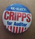 2 Political Campaign Pinback Button For Auditor-Cripps & Senate-Williams — photo 3