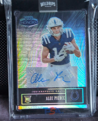2022 Panini Honors Alec Pierce Rookie Autograph Prizm Colts PSA #47