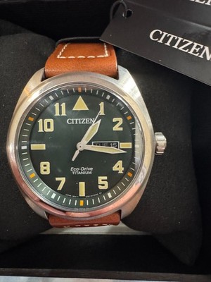 Citizen Garrison BM8560-02X - Green Dial - ECODrive - Super Titanium Watch - EXC