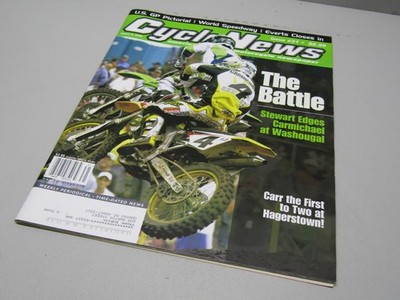 CYCLE NEWS NEWSPAPER AUGUST 9 2006 NUMBER 31 CARR WASHOUGAL MX CARMICHAEL BUBBA