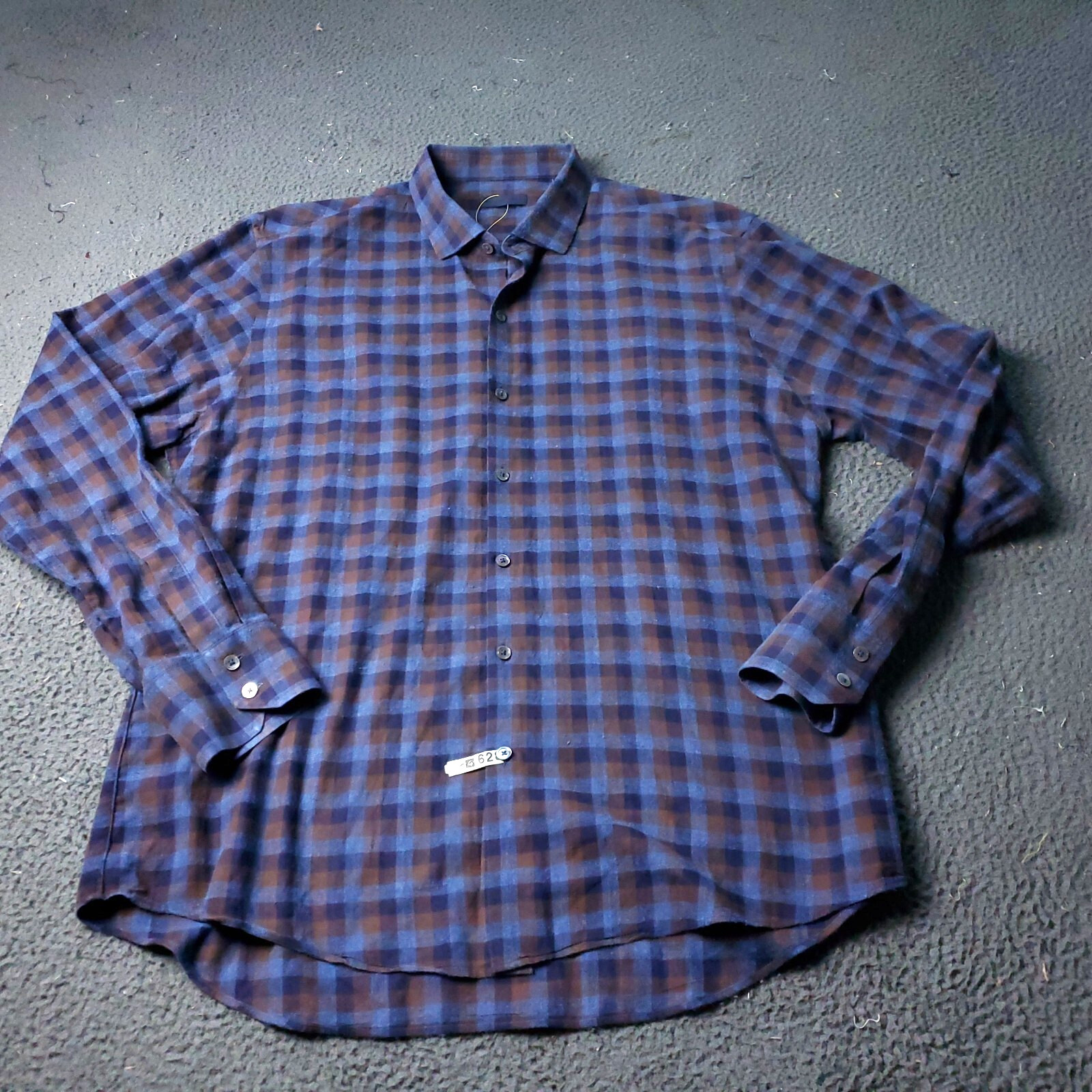 Zachary Prell Button Shirt Mens XL Long Sleeve Blue Plaid Casual Checkered