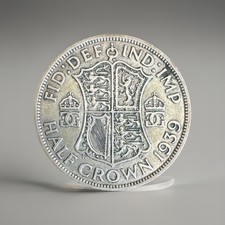 Great Britain 1939 - &frac12; Crown / Half Crown - King George VI 1st Type; .500 Silver