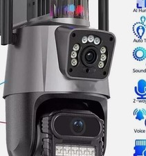 IP Camera 8MP 4K Outdoor WIFI PTZ Dual Lens 8X Zoom CCTV