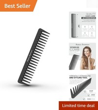 Heat Resistant Black Carbon Comb - 7 Inch Professional Styling Tool for Everyone