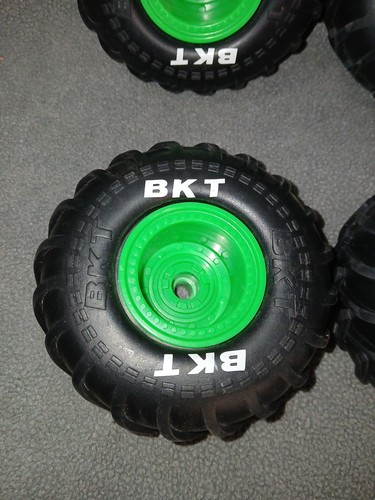 Grave Digger Monster Jam 66801 Replacement 4” RC Truck Tires Wheels BKT Set of 4 - Picture 2 of 3
