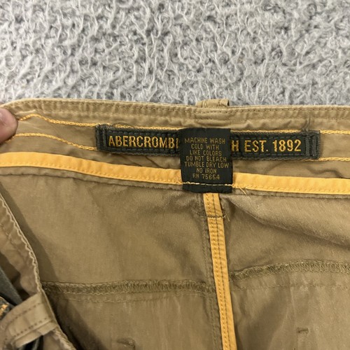 Vintage Abercrombie Fitch Pants Mens Medium Brown Cargo Baggy Paratrooper Y2K, Size M, $79.99 - Photo 14