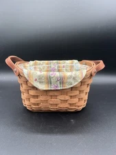 🧺Longaberger 2006 Journal Basket Combo – Leather Handles, Liner, Protector🧺