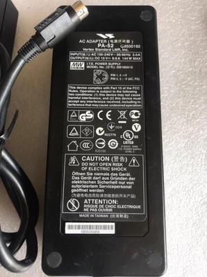 MW PA-52 Q9500192 4-pin 15V 9.6A AC-Adapter Stromversorgung Ladegerät mit Plug