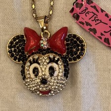Betsey Johnson Minnie Mouse Necklace with Large Pendant