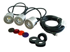 Kasco Marine Stainless Steel LED Light Kit, 3 Lights, 19 Watts ea., 120V,
