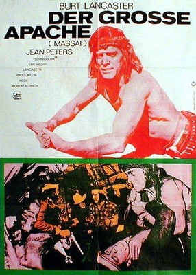 Burt Lancaster in DER GROSSE APACHE (Massai) Originalplakat WA von 1965