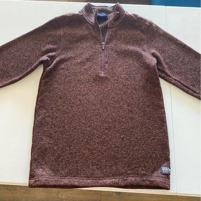 Eddie Bauer brown mens quarter zip