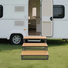 3 Steps Stairs With Handrail, Garage Steps For Cleaning, Changing Light Bulbs