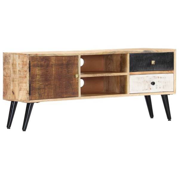 Vidaxl Tv-Schrank 115×30×47 Cm Mango-Massivholz Neu-image