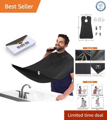 Ultimate Beard Trimming Catcher Bib - Non-Stick & Foldable for Easy Storage