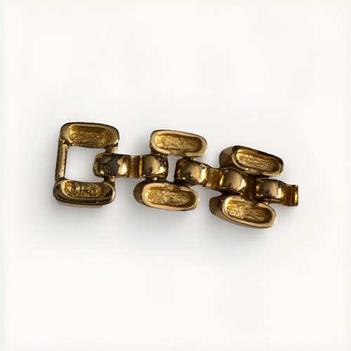 Bracciale Christian Dior Vintage Tono Oro Strass, L 7”, 36g, Difetto/vedi foto - Foto 5 di 9