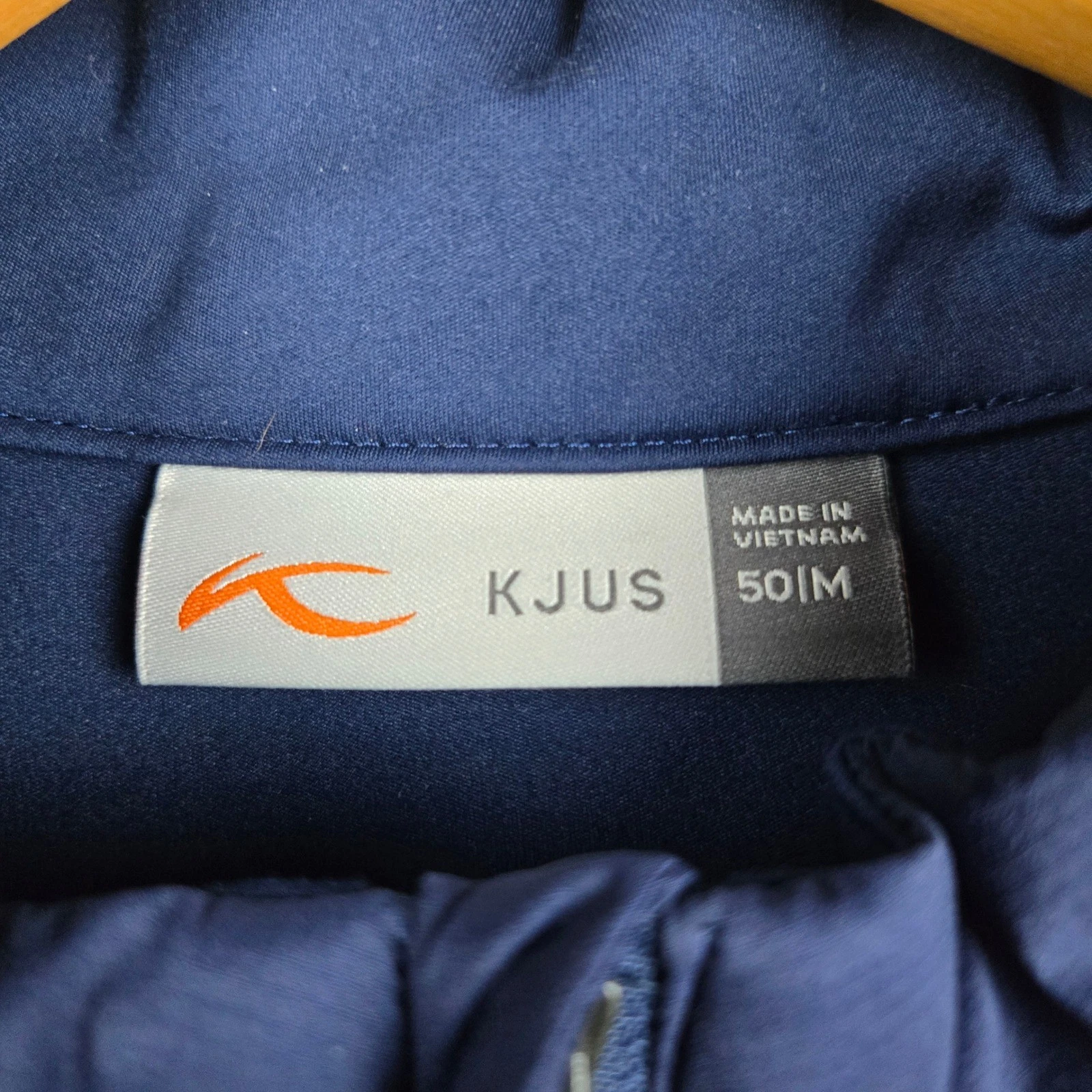 KJUS Retention Jacket Mens 50 M Navy Blue Quilted Full Zip Golf Performance image 5