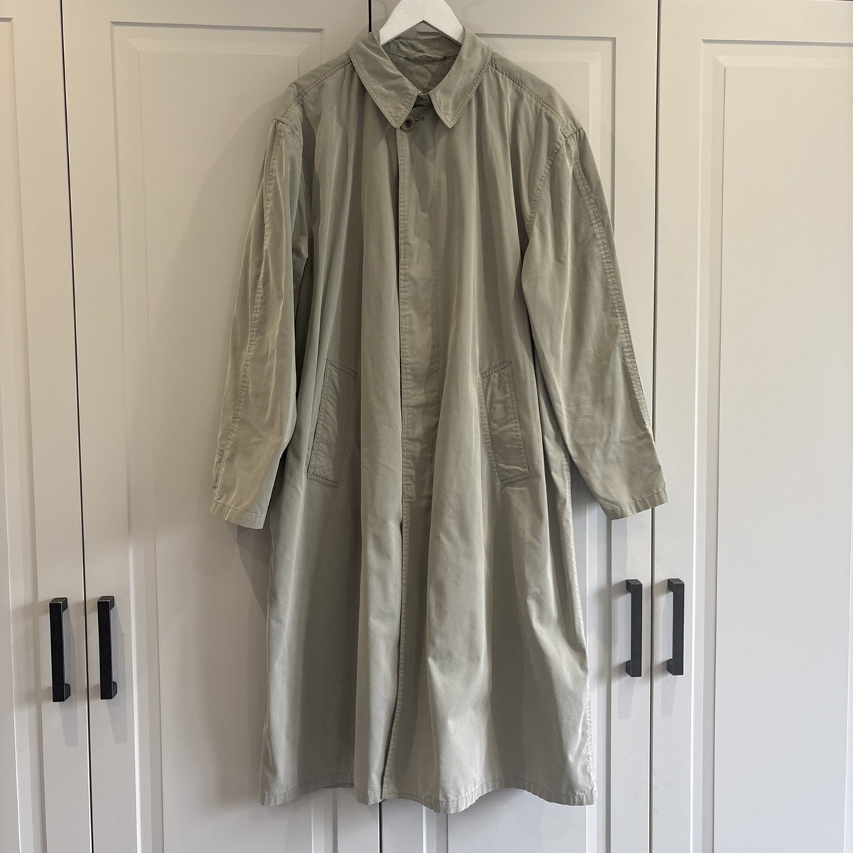 Vintage 80s Hugo Boss Mens Trench Coat Mac Peek & Cloppenburg